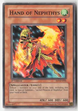 Yugioh - Hand of Nephthys FET-EN006 1st Edition - Flaming Eternity - Image 1
