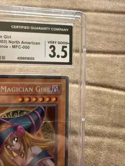 2003 Yu-Gi-Oh! Dark Magician Girl Secret Rare CGC 3.5 MFC Magician’s Force VG+ - Image 4