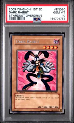 PSA 10 Dark Rabbit Stardust Overdrive 1st Edition Yu-Gi-Oh! SOVR Gem Mint POP 5 - Image 1