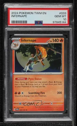 Infernape Pokemon SV06: Twilight Masquerade PSA 10 GEM MT - Image 1