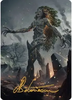 Titania, Gaea Incarnate Art Card (Gold-Stamped Signature) 27 MTG NM - ASBRO - Image 1