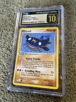 Pokemon EX Deoxys 28/107 Rare Card - Whiscash CGC Pristine 10 - Image 1