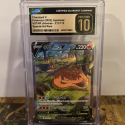 CGC 10 Pristine Charizard V 211/172 Vstar Universe SAR 2022 Pokemon Card - Image 3