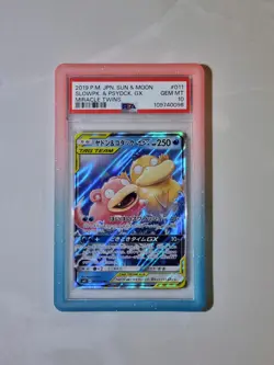 Slowpoke Psyduck GX Sun & Moon Miracle Twins Gem Mint 10 PSA Graded Pokemon Card - Image 2