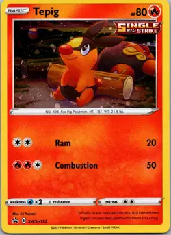 Tepig - Holo Promo SWSH: Sword & Shield Promo Cards SWSH172 NM - Image 1
