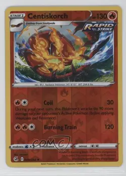 Centiskorch Reverse Foil Pokemon Sword & Shield Fusion Strike #048 - Image 1
