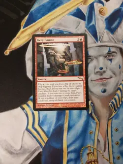 Fiery Gambit MTG Mirrodin Rare Red Sorcery Heavily Played x1 - Image 1