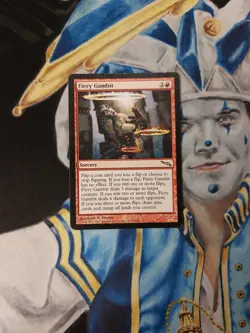 Fiery Gambit MTG Mirrodin Rare Red Sorcery Heavily Played x1 - Image 2