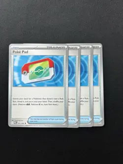 4x Poke Pad 081/088 x4 - NM Perfect Order Pokemon Playset ME03 - Image 1