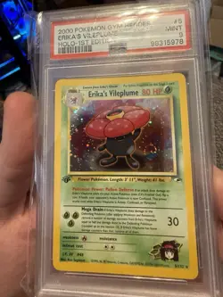 2000 Pokemon Gym Heroes #5 Erika'S Vileplume Holo-1st Edition PSA 9 - Image 1