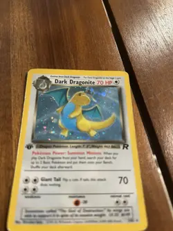 Pokemon TCG Dark Dragonite 5/82 Team Rocket 1st Edition Holo Rare - Image 5