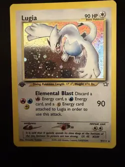 Pokemon Neo Genesis Lugia 9/111 Holo Rare 1st Edition 90 HP (2000) - Image 1