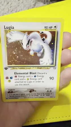 Pokemon Neo Genesis Lugia 9/111 Holo Rare 1st Edition 90 HP (2000) - Image 2