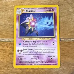 Pokemon TCG Starmie Neo Revelation Non Holo Rare 25/64 LP/MP - Image 1
