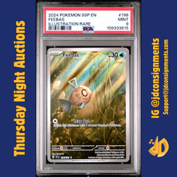 2024 Pokemon SSP Surging Sparks Illect. Rare Holo Feebas PSA 9 #198/191 - Image 1
