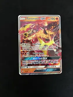 Turtonator GX 18/145 Sm-Guardians Rising Holo Pokemon TCG - NM/LP - Image 1
