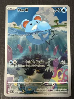 Pokemon Marill 204/193 Paldea Evolved Illustration Rare Holo HP 70 - Image 1