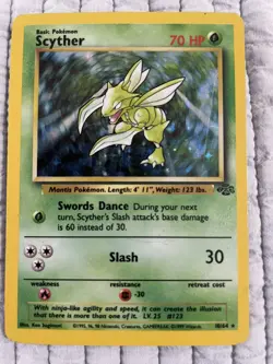 Scyther (10) Holo Rare Holo Jungle 10/64 HP Pokemon TCG - Image 1