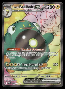 Iono's Bellibolt ex 172/159 Ultra Rare Journey Together Pokemon Holo Near Mint - Image 1