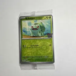 Bulbasaur Pokemon TCG Scarlet & Violet 151 Best Buy Stamped Promo Sealed 001/165 - Image 1