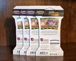 Lot of (4) Pokemon TCG Sword & Shield Evolving Skies Sleeved Booster Packs NEW - Image 3