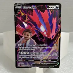Pokemon Eternatus V Full Art Ultra Rare Holo TG21/TG30 Lost Origin 220 HP - Image 1