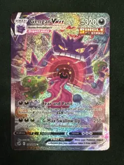 Pokemon Gengar VMAX Secret Rare Alternate Art Holo 271/264 Fusion Strike - Image 1