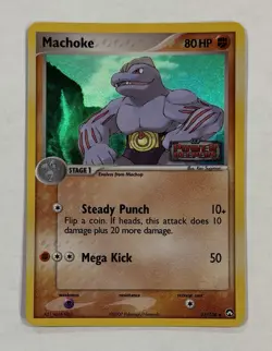 Pokemon MACHOKE 33/108 Reverse Holo Uncommon LP EX Power Keepers STAMPED TCG - Image 1