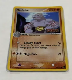 Pokemon MACHOKE 33/108 Reverse Holo Uncommon LP EX Power Keepers STAMPED TCG - Image 2