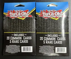 Lot Of 2 Yu-Gi-Oh! TCG SHONEN JUMP Hanger Pack 20 Common Cards 5 Rare Cards NIB - Image 2