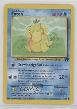 Psyduck German Pokemon Team Rocket #65 2000 - Image 1