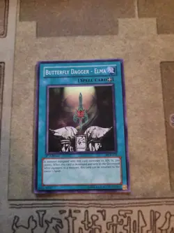 YUGIOH BUTTERFLY DAGGER ELMA DCR-032 SUPER 1ST ED NM 1996 - Image 2