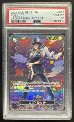 2023 One Piece Japanese Rob Lucci OP05 Special Alternate Art #092 PSA 10 - Image 1
