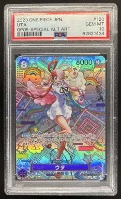2023 One Piece Japan UTA OP05-Paramount War Special Alternate Art #120 PSA 10 - Image 1