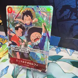One Piece TCG Ace, Sabo & Luffy Alt Art Japanese OP13-007 Carrying on His Will - Image 3