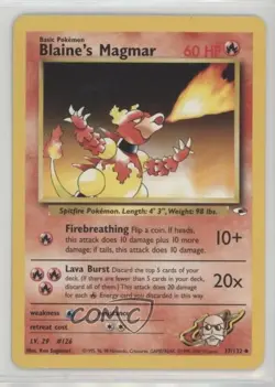 Blaine's Magmar Pokemon Gym Heroes #37 2000 - Image 1