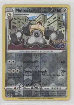 Melmetal Reverse Foil Pokemon Sword & Shield Pokemon Go #046 - Image 1