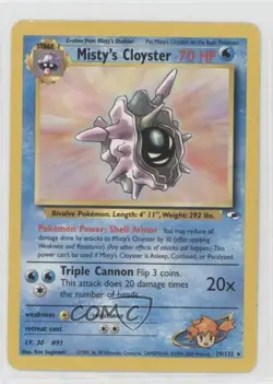 Misty's Cloyster Pokemon Gym Heroes #29 2000 - Image 1
