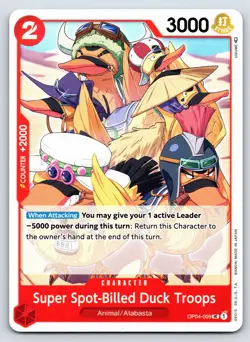 One Piece - OP04-009 - Super Spot-Billed Duck Troops - UC - US Seller - Image 1