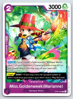 One Piece - OP04-065 - Miss.Goldenweek(Marianne) - C - US Seller - Image 1