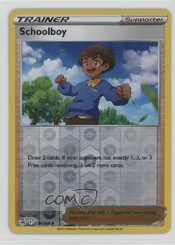 Schoolboy Reverse Foil Pokemon Sword & Shield Fusion Strike #238 - Image 1