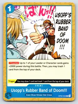 One Piece - OP03-054 - Usopp's Rubber Band of Doom!!! - C - US Seller - Image 1