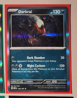 holo Darkrai 136/197 Pokemon card SV Obsidian Flames rare NM - Image 1