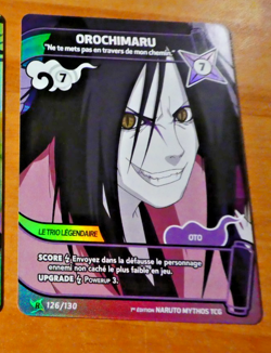 NARUTO MYTHOS 1ST ED EDITION CARD GAME CARTE HOLO Orochimaru 126/130 FR NM 2026 - Image 1