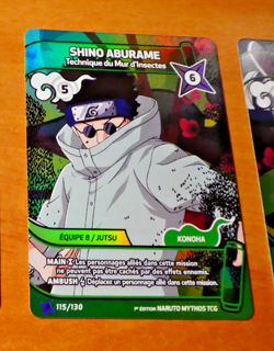 NARUTO MYTHOS 1ST ED EDITION CARD GAME CARTE HOLO SHINO 115/130 FR NM 2026 - Image 1