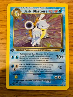 NM! 1st Edition Dark Blastoise (3/82) Team Rocket Set Holo Pokemon Card! - Image 1