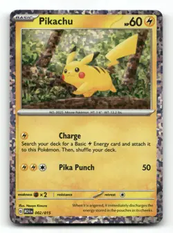 Pikachu 002/015 - McDonald's Promos 2024 Holo - Pokemon Card NM/M - Image 1