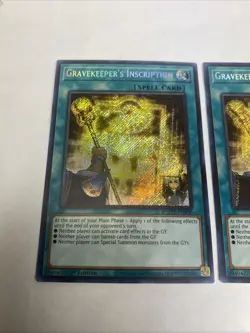 Yugioh Gravekeeper’s Inscription PHHY-EN000 Secret Rare 1st Ed NM - Image 2