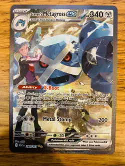 NM! Steven's Metagross ex (289/217) Ascended Heroes SIR Pokemon Card! FAST P&P! - Image 1