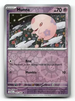 Munna 035/086 - Black Bolt Reverse Holo - Pokemon Card NM/M - Image 1